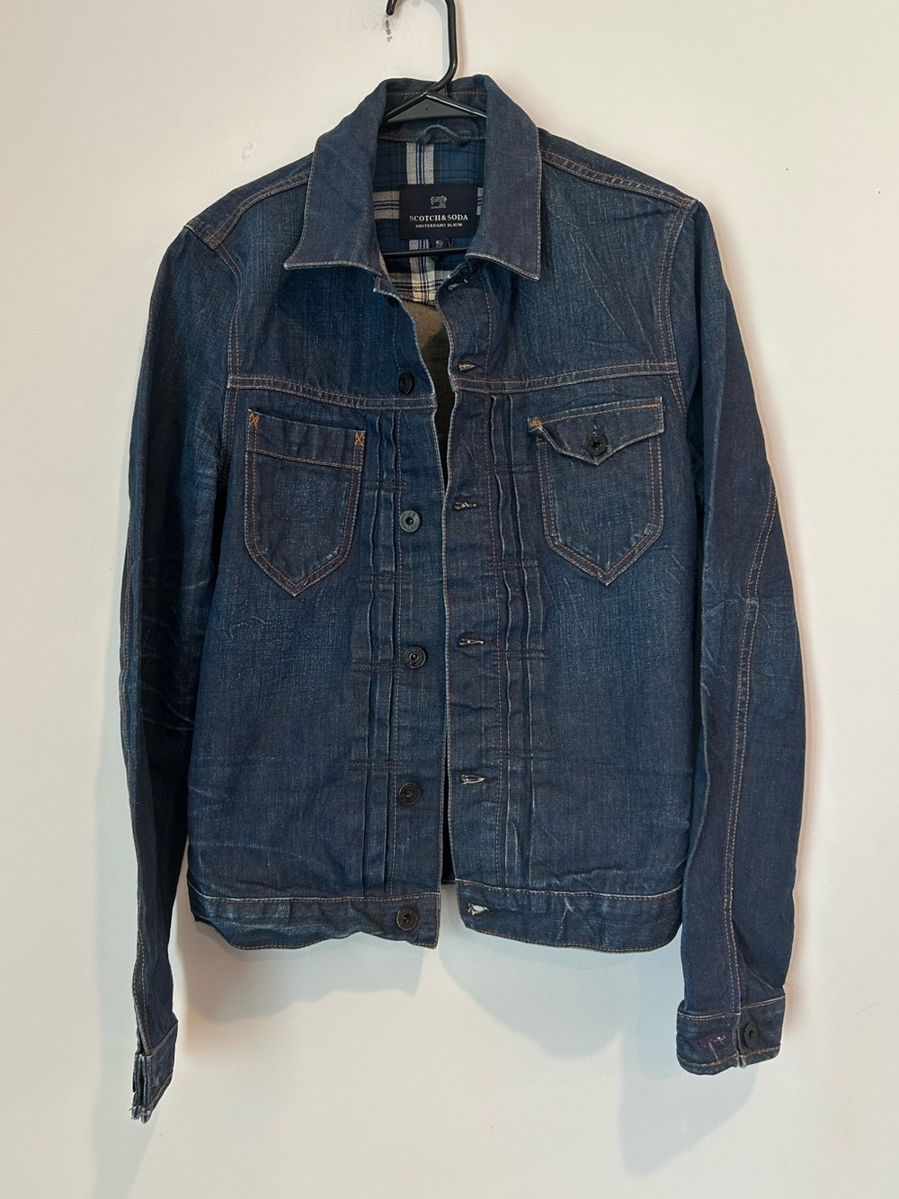 Scotch & Soda Amsterdams Blauw Medium Unisex Denim Jacket Excellent Condition